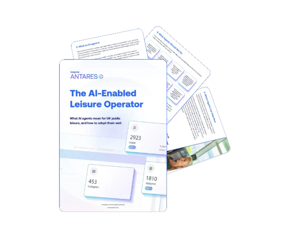 The AI-Enabled Leisure Operator white paper, cover and inside pages